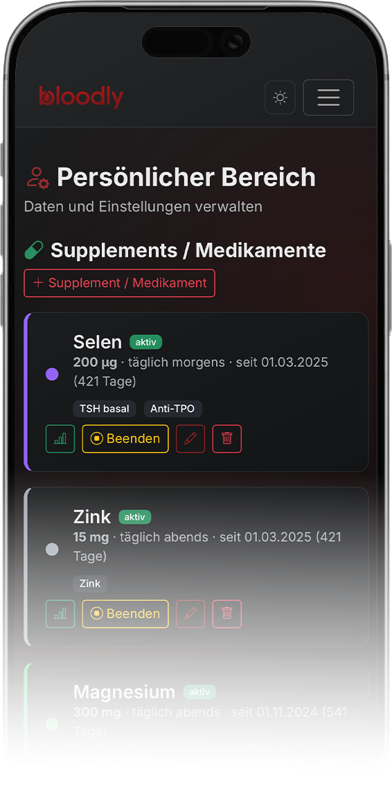 Medikation auf dem iPhone